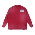 Sun Fade Distressed Ripped Crewneck Sweater - Be Delusional